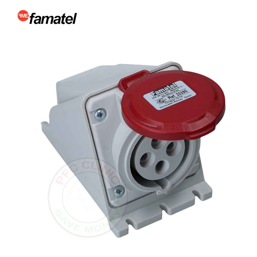 مادگی روکار دیواری 16 آمپر سه فاز 4 پین 23390 فاماتل