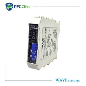 کنترلر دمای دو کاناله WTC20 برند Wave Electric با نمایشگر دیجیتال، LED وضعیت و طراحی باریک ریلی