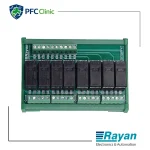 رله برد 8 تایی 24Vdc با خروجی 1NO/NC 8A