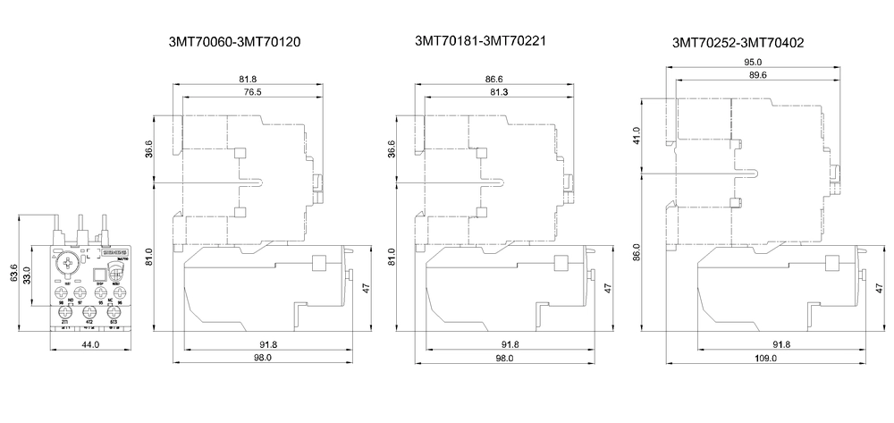 بیمتال 4 تا 6.3 آمپر زیمنس مدل 3MU7110-0KA0 - SINOVA