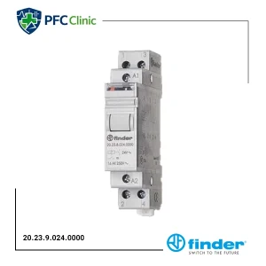 رله ضربه‌ای (پله‌ای) فیندر 16 آمپر یک باز و یک بسته مدل 20.23.9.024.0000 | Finder Step Relay 24VDC