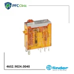 رله دو کنتاکت 24VDC 8A فیندر مدل Finder 46.52.9.024.0040 | رله 8 پایه صنعتی