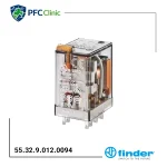 رله دو کنتاکت 8 پایه فیندر Finder 55.32.9.012.0094 | رله 12V DC سری 55