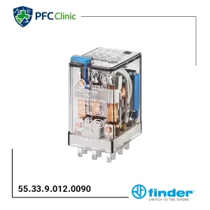 رله سه کنتاکت 11 پایه فیندر Finder 55.33.9.012.0090 | رله 12V DC سری 55