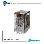 رله چهار کنتاکت فیندر Finder 55.34.8.230.0054 | رله 7 آمپر 230VAC سری 55