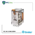 رله چهار کنتاکت فیندر Finder 55.34.9.048.0094 | رله 14 پایه 7 آمپر 48VDC سری 55
