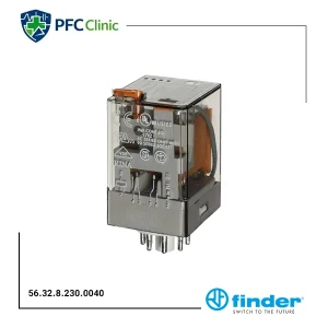 رله دو کنتاکت فیندر Finder 56.32.8.230.0040 | رله 12 آمپر بوبین 230VAC