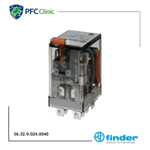 رله دو کنتاکت فیندر Finder 56.32.9.024.0040 | رله 12 آمپر 24VDC صنعتی