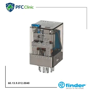 رله فیندر Finder 60.13.9.012.0040 | رله 3 کنتاکت 10 آمپر 11 پایه 12VDC