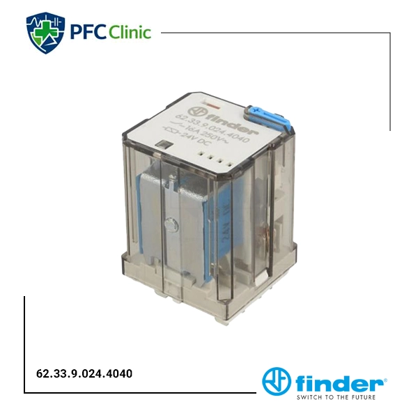 رله 3 کنتاکت 16 آمپر 24VDC فیندر مدل 62.33.9.024.4040 | رله صنعتی Finder