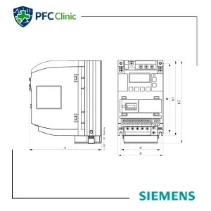 اینورتر تکفاز زیمنس SINAMICS V20 توان 0.37 کیلووات