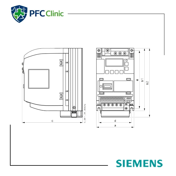 اینورتر تکفاز زیمنس SINAMICS V20 توان 0.55 کیلووات مدل 6SL3210-5BB15-5UV1