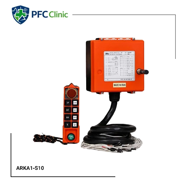 ریموت کنترل جرثقیل ARKA S10 | کنترل بیسیم ۸ کانال دو سرعته