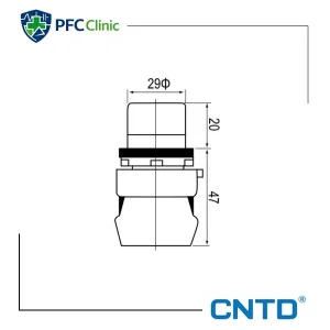 شاستی استارت سر صاف چراغ دار CNTD مدل C2PIF-W