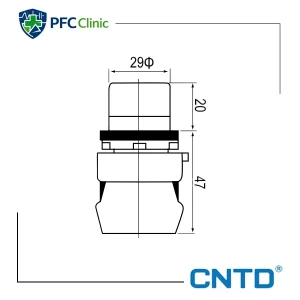 شستی چراغدار قرمز CNTD مدل C2PIF_G