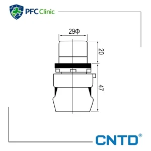 شستی فشاری قرمز CNTD مدل C2PIF_R