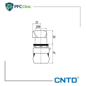 کلید فرمان دو طرفه استارتی 22 میلی متر CNTD مدل C2SNL T3