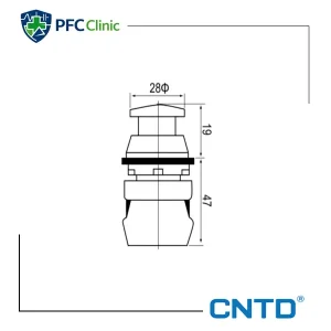 شستی قارچی قفل‌ شو CNTD مدل C3PNR3