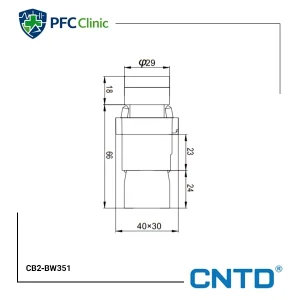 شاسی چراغ دار زرد CNTD مدل CB2-BW351