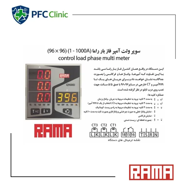 سوپر ولت آمپر راما مدل نمایشگر