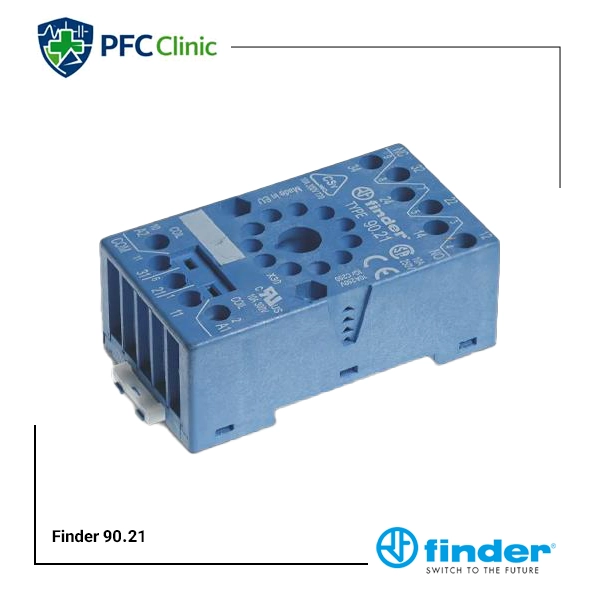 سوکت رله Finder 90.21 | سوکت 8 پایه فیندر مناسب رلههای سری 60