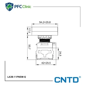 شستی دوبل ساده برند CNTD کد LA38-11PNSW-Q