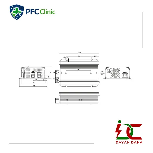 شارژر باتری صنعتی 600 وات MPB-600-48