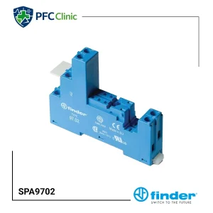 سوکت 8 پایه SPA9702 فیندر با نگهدارنده پلاستیکی | سوکت رله صنعتی Finder