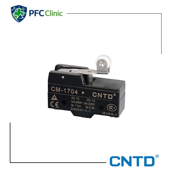 میکروسوئیچ زبانه کوتاه قرقره دار CM-1704